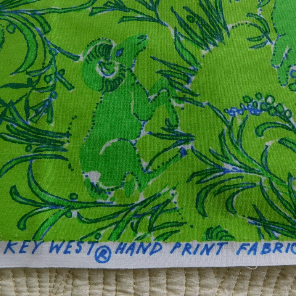 VTG Randy Lees by Zuzek Key West Hand Print fabric big horn sheep material 1 yd - Picture 4 of 16